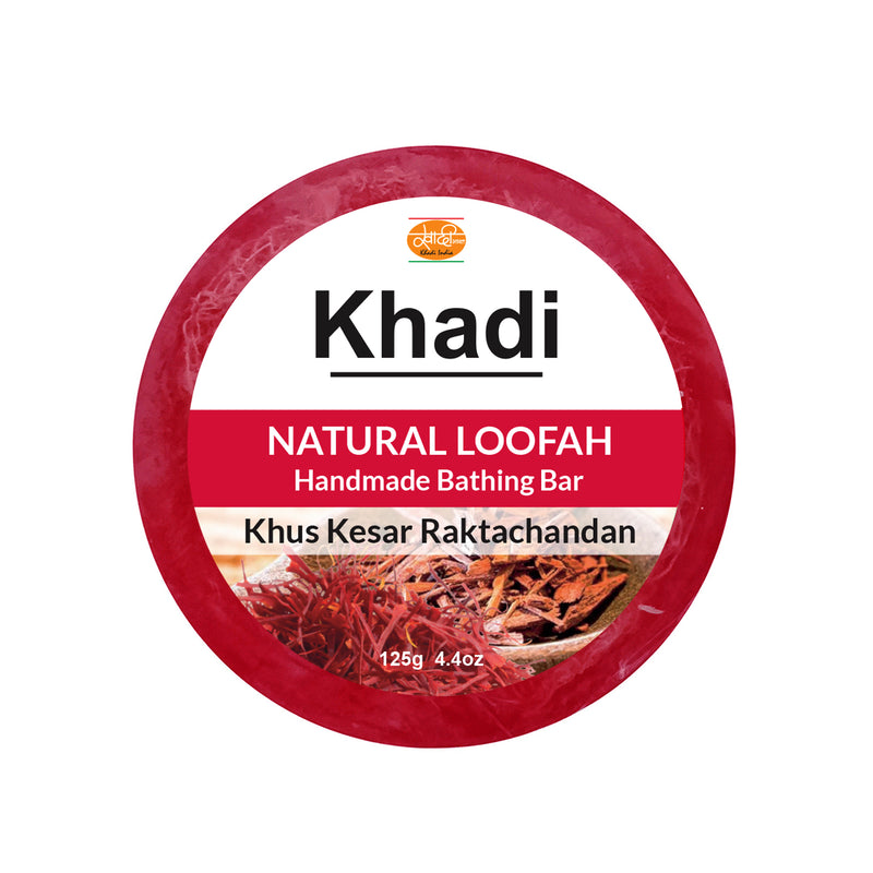 Khus Kesar Raktachandan Loofah Soap - 125g